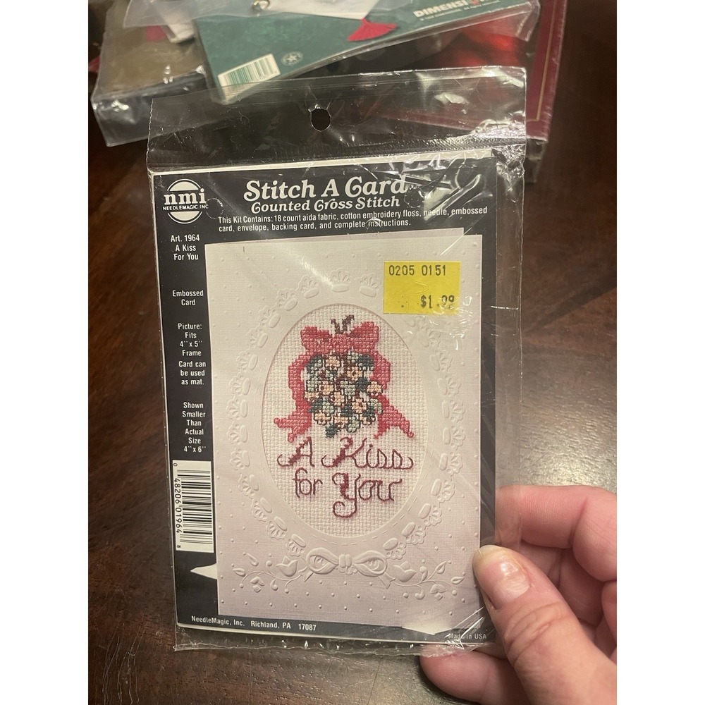 Needle Magic NMI stitch a card A kiss for you New
